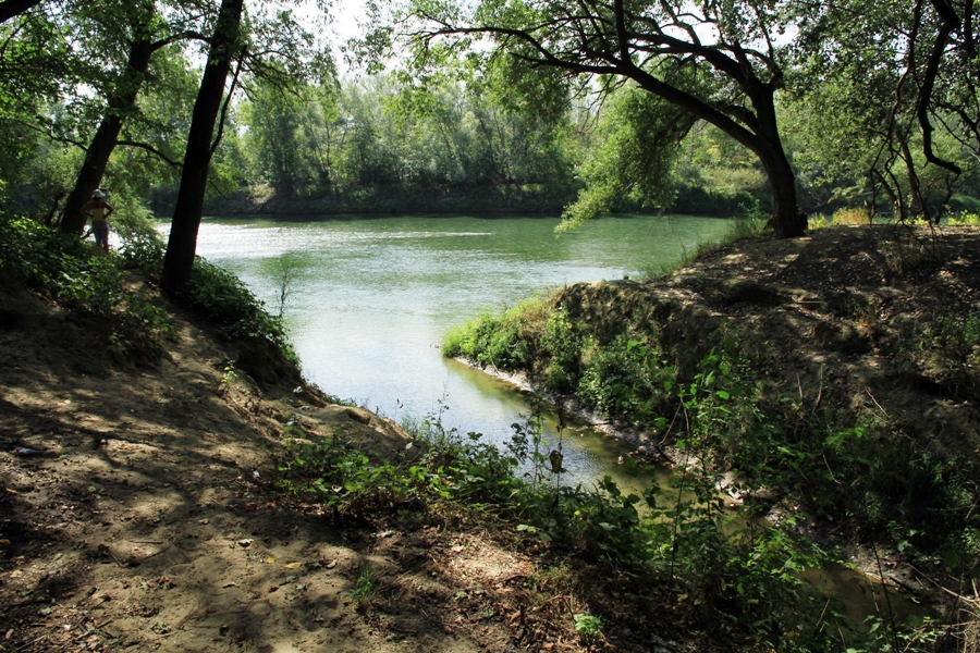 Впадение реки Вилия в Прут у Тецкань