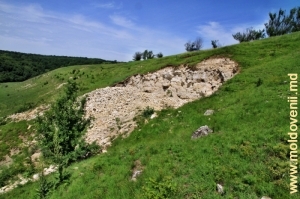 Explorarea ilegală din lanţul de toltre, sus de valea rîului Bogda din apropierea Defileului Volodensc, Edineţ