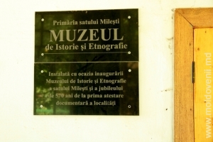 Panoul Muzeului de Istorie şi Etnografie din satul Mileşti
