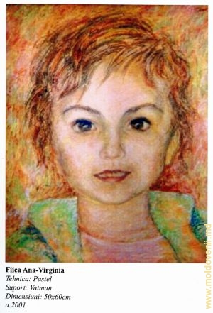 Дочь Ана-Вирджиния. Техника: пастель; Основа: ватман; Размер: 50х60 см, 2001  год
