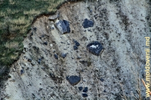 Склон ущелья, ведущего в долину с обнажениями сливного кремня