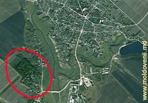 Село Столничень и парк на карте Google