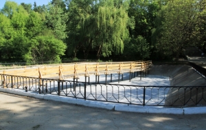 Бассейн для экзотических рыб со смотровым мостиком (май 2011)