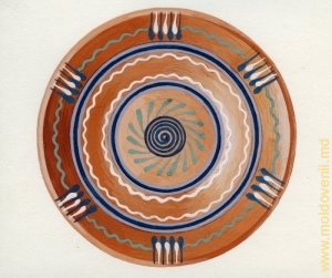 Motive decorative: spirală, linii curbe, văluroase, drepte, circulare la înfrumusețarea vaselor de ceramică