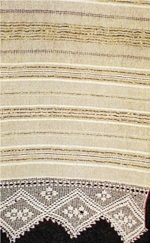 Ștergar cu dantelă, sudul Basarabiei, sf. sec. XIX
