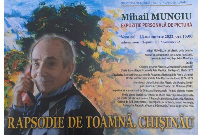 O expoziție de pictură a artistului plastic Mihai Mungiu este deschisă la Biblioteca Științifică ”A. Lupan”