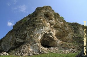 Фронтальный вид пещеры в Бутешть, средний план