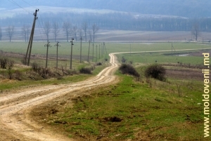 Drumul din satul Veveriţa spre traseul Chişinău
