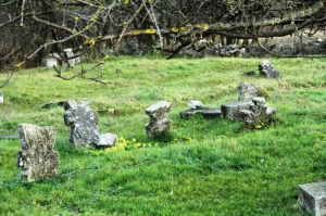 Cimitir vechi pe panta defileului Trinca